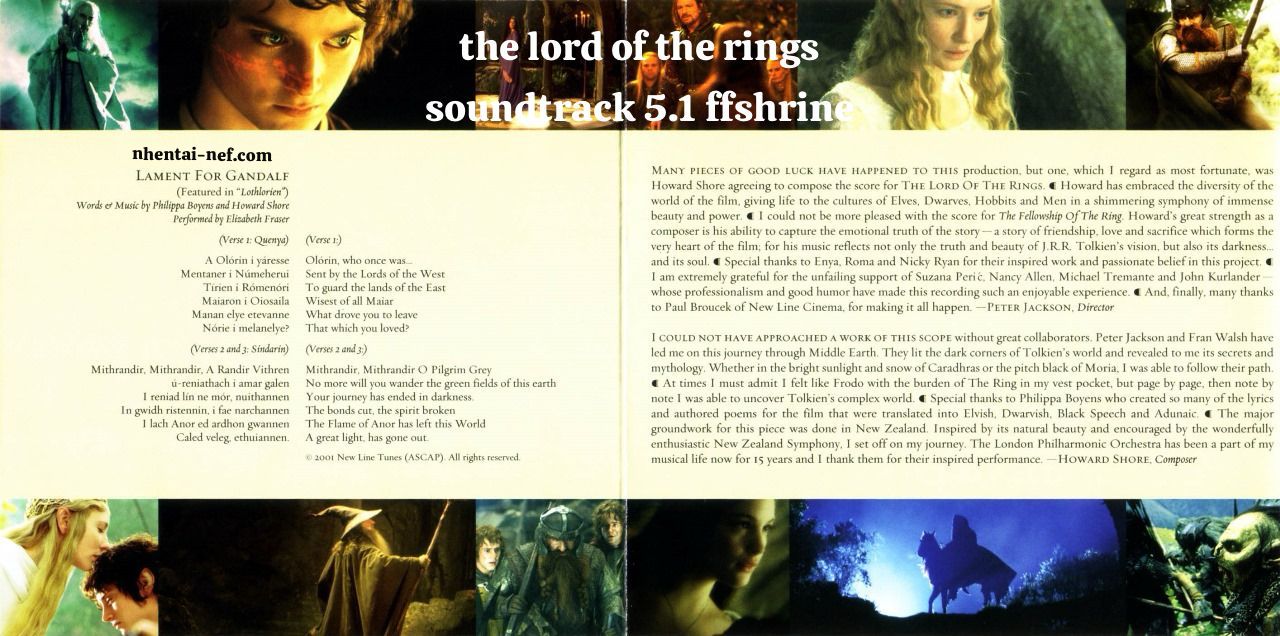 the lord of the rings soundtrack 5.1 ffshrine